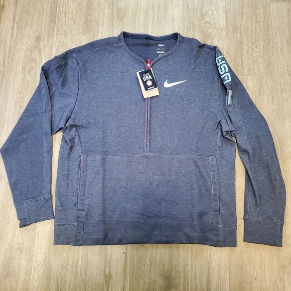 Nike dri fit yoga team usa fleece crew - Picture 1 of 9